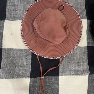 Pistil Burgundy Hat with Geometric Trim